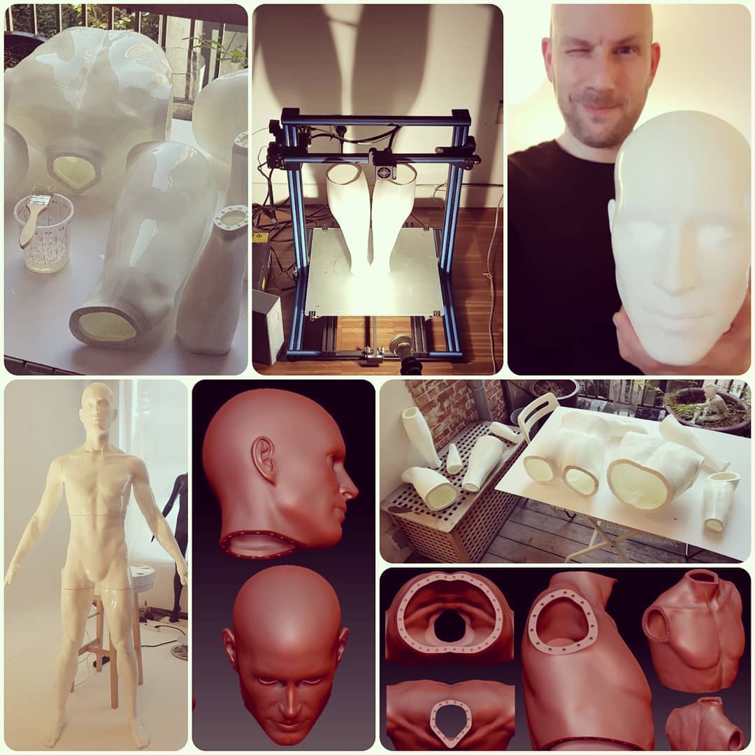 3D Printed Male Life Size Mark Florquin