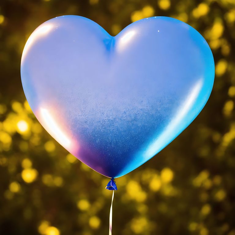03349 Blue heart shaped balloon